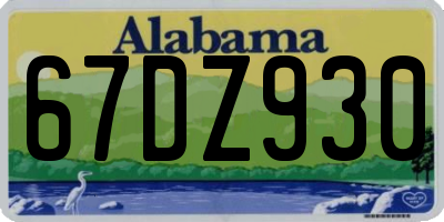 AL license plate 67DZ930