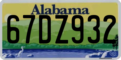 AL license plate 67DZ932