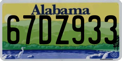 AL license plate 67DZ933