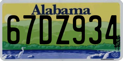 AL license plate 67DZ934