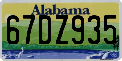 AL license plate 67DZ935