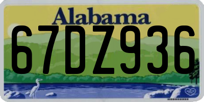 AL license plate 67DZ936