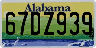 AL license plate 67DZ939