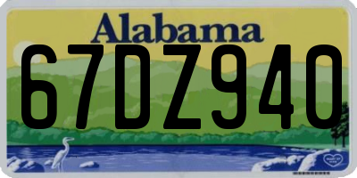 AL license plate 67DZ940