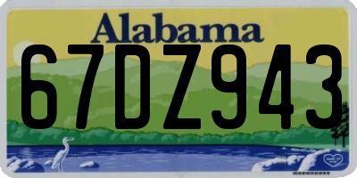 AL license plate 67DZ943