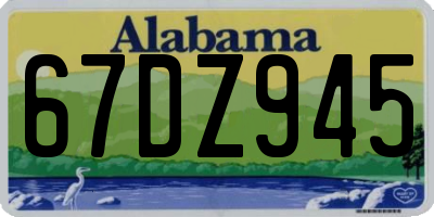 AL license plate 67DZ945