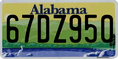 AL license plate 67DZ950