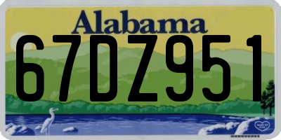 AL license plate 67DZ951