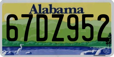 AL license plate 67DZ952