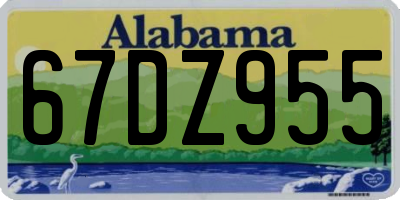 AL license plate 67DZ955