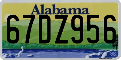 AL license plate 67DZ956