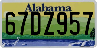 AL license plate 67DZ957