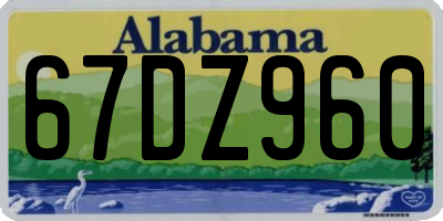 AL license plate 67DZ960