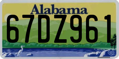 AL license plate 67DZ961