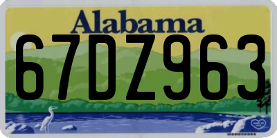 AL license plate 67DZ963