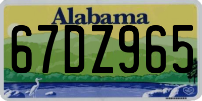 AL license plate 67DZ965