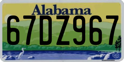 AL license plate 67DZ967