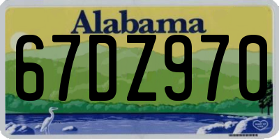 AL license plate 67DZ970