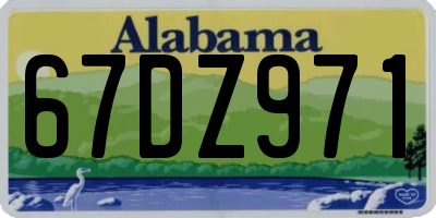 AL license plate 67DZ971