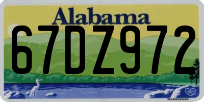 AL license plate 67DZ972