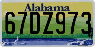 AL license plate 67DZ973