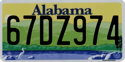 AL license plate 67DZ974