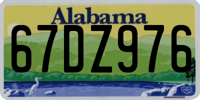 AL license plate 67DZ976