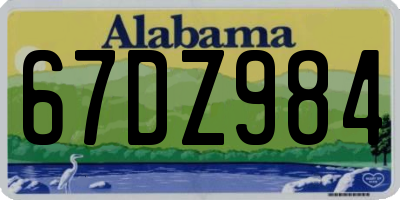 AL license plate 67DZ984