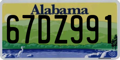 AL license plate 67DZ991