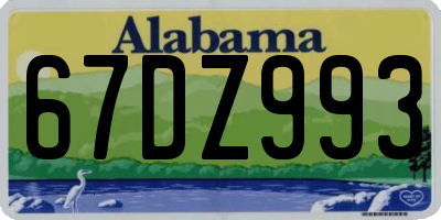 AL license plate 67DZ993