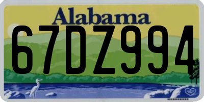 AL license plate 67DZ994