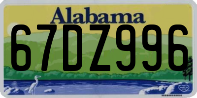 AL license plate 67DZ996