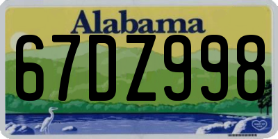 AL license plate 67DZ998