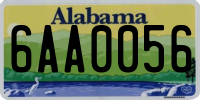 AL license plate 6AA0056