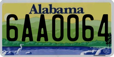 AL license plate 6AA0064
