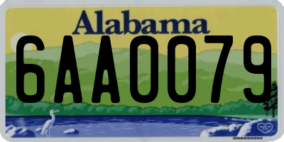AL license plate 6AA0079