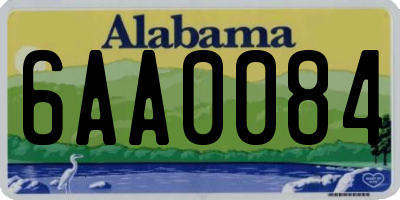 AL license plate 6AA0084