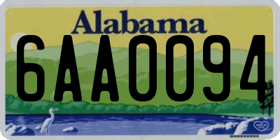 AL license plate 6AA0094