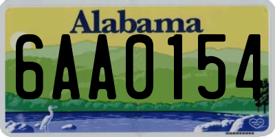 AL license plate 6AA0154