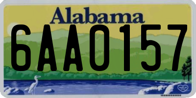 AL license plate 6AA0157