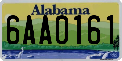 AL license plate 6AA0161