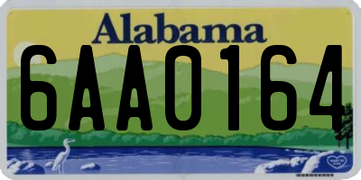 AL license plate 6AA0164