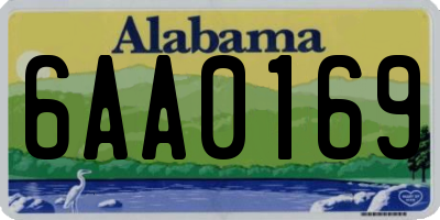 AL license plate 6AA0169