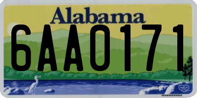AL license plate 6AA0171