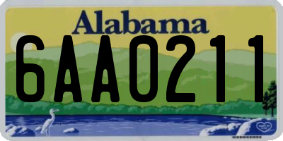 AL license plate 6AA0211