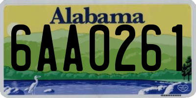 AL license plate 6AA0261