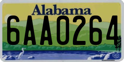 AL license plate 6AA0264