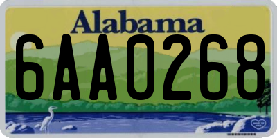 AL license plate 6AA0268