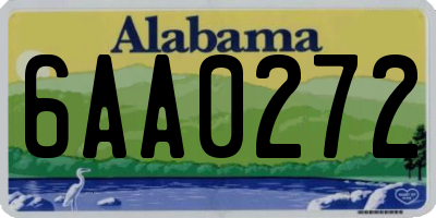 AL license plate 6AA0272