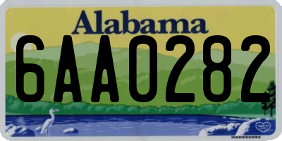 AL license plate 6AA0282